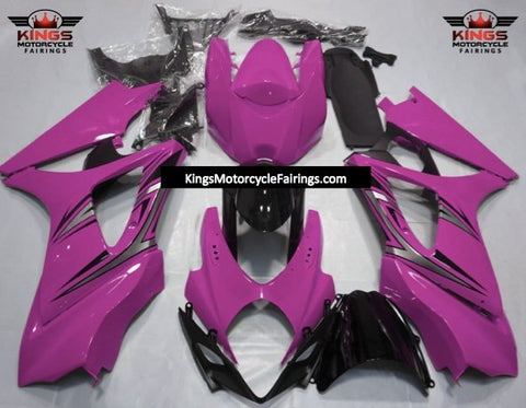 Suzuki GSXR1000 (2007-2008) Pink, Silver & Black Fairings