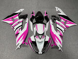 White, Pink and Black Fairing Kit for a 2009, 2010, 2011 & 2012 Kawasaki Ninja ZX-6R 636 motorcycle