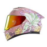 Pink, Yellow & Green Fox Motorcycle Helmet at KingsMotorcycleFairings.com