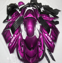 Pink and Black Flame Fairing Kit for a 2006, 2007, 2008, 2009, 2010 & 2011 Kawasaki Ninja ZX-14R motorcycle