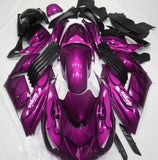 Pink and Black Flame Fairing Kit for a 2006, 2007, 2008, 2009, 2010 & 2011 Kawasaki Ninja ZX-14R motorcycle