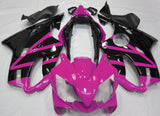 Pink and Black Fairing Kit for a 2004, 2005, 2006, 2007 Honda CBR600F4i motorcycle