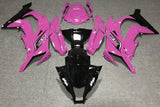 Pink and Black Fairing Kit for a 2011, 2012, 2013, 2014 & 2015 Kawasaki Ninja ZX-10R motorcycle