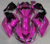 Pink and Black Fairing Kit for a 2012, 2013, 2014, 2015, 2016, 2017, 2018, 2019, 2020 & 2021 Kawasaki Ninja ZX-14R motorcycle