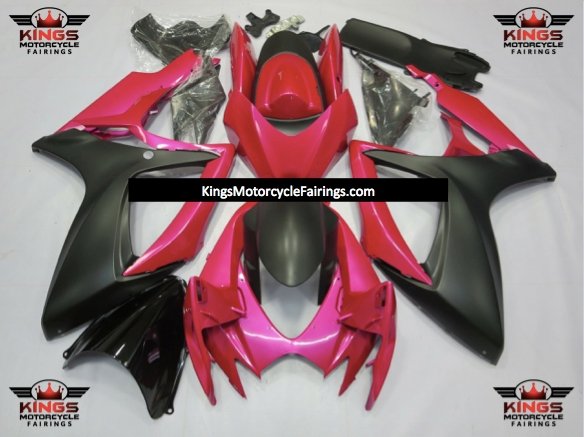 Suzuki GSXR600 (2006-2007) Pink & Matte Black Fairings