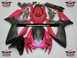 Pink and Matte Black Fairing Kit for a 2006 & 2007 Suzuki GSX-R600 motorcycle