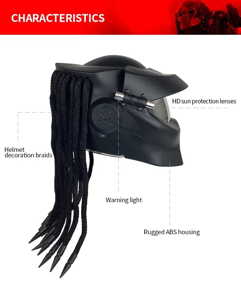 black predator motorcycle helmet Matte Black Predator Motorcycle Helmet