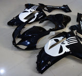 Fairing kit for a Kawasaki Ninja ZX6R 636 (2007-2008) Black & White Skulls
