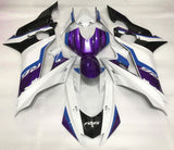 White, Purple, Blue and Black Fairing Kit for a 2017, 2018, 2019 & 2020 Yamaha YZF-R6 motorcycle