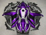 Purple, Black and White Fairing Kit for a Yamaha YZF-R3 2015, 2016, 2017 & 2018 motorcycle