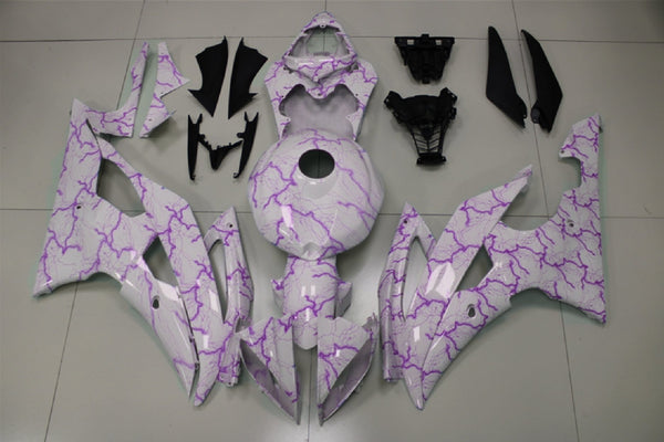 Yamaha YZF-R6 (2008-2016) White & Purple Lightning Fairings