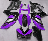 Purple, Black and Silver Fairing Kit for a Yamaha YZF-R3 2015, 2016, 2017 & 2018 motorcycle