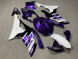 Purple, White and Black Fairing Kit for a 2008, 2009, 2010, 2011, 2012, 2013, 2014, 2015 & 2016 Yamaha YZF-R6 motorcycle