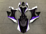 Black, White and Purple Fairing Kit for a 2015, 2016, 2017, 2018 & 2019 Yamaha YZF-R1 motorcycle