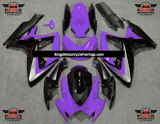 Suzuki GSXR600 (2006-2007) Purple, Black & Gray Fairings