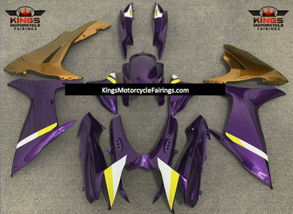 Suzuki GSXR600 (2011-2023) Purple, Gold, White & Yellow Fairings at KingsMotorcycleFairings.com