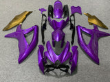 Purple, Gold and Black Fairing Kit for a 2008, 2009 & 2010 Suzuki GSX-R750 motorcycle