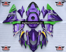 Fairing kit for a Kawasaki ZX10R (2004-2005) Purple, Green, Black, White & Yellow