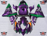 Fairing kit for a Kawasaki ZX10R (2004-2005) Purple, Green, Black & Orange