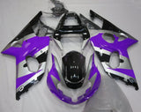 Purple, Silver and Black Fairing Kit for a 2000, 2001 & 2002 Suzuki GSX-R1000 motorcycle