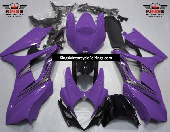 Suzuki GSXR1000 (2007-2008) Purple, Silver & Black Fairings