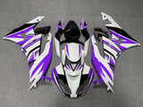 White, Purple and Black Fairing Kit for a 2009, 2010, 2011 & 2012 Kawasaki Ninja ZX-6R 636 motorcycle
