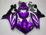 Purple, White and Black Fairing Kit for a 2007 & 2008 Yamaha YZF-R1 motorcycle