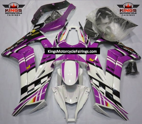 Fairing Kit for a Kawasaki Ninja ZX10R (2011-2015) Purple, White & Black