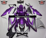 Suzuki GSXR750 (2008-2010) Purple, White & Silver Fairings