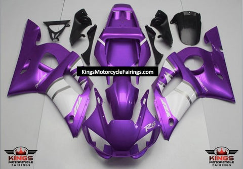 Yamaha YZF-R6 (1998-2002) Purple, White & Silver Fairings