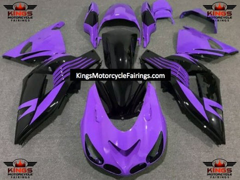 Purple and Black Fairing Kit for a 2006, 2007, 2008, 2009, 2010 & 2011 Kawasaki Ninja ZX-14R motorcycle