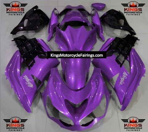 Fairing kit for a Kawasaki Ninja ZX14R (2012-2021) Purple & Black
