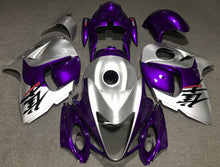Purple and Silver Fairing Kit for a 2008, 2009, 2010, 2011, 2012, 2013, 2014, 2015, 2016, 2017, 2018 & 2019 Suzuki GSX-R1300 Hayabusa motorcycle