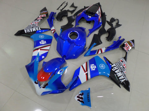 Yamaha YZF-R1 (2007-2008) Blue, Light Blue, White, Black, Red & Silver Fairings