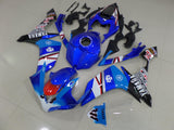 Blue, Light Blue, White, Black, Red and Silver Fairing Kit for a 2007 & 2008 Yamaha YZF-R1 motorcycle