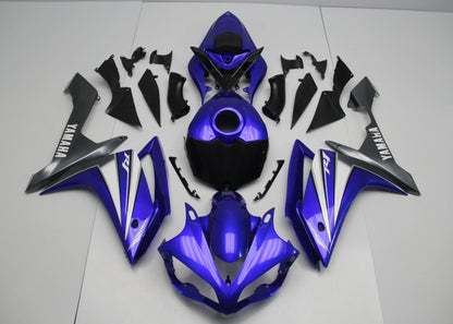 Blue, White, Silver and Black Fairing Kit for a 2007 & 2008 Yamaha YZF-R1 motorcycle