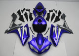 Blue, White, Silver and Black Fairing Kit for a 2007 & 2008 Yamaha YZF-R1 motorcycle
