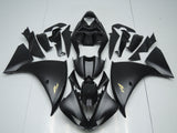 Matte Black and Gold Fairing Kit for a 2009, 2010 & 2011 Yamaha YZF-R1 motorcycle.