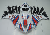 White, Red, Blue and Black Martini Fairing Kit for a 2012, 2013 & 2014 Yamaha YZF-R1 motorcycle
