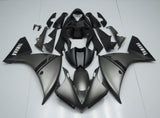Matte Gray, Black and White Fairing Kit for a 2012, 2013 & 2014 Yamaha YZF-R1 motorcycle