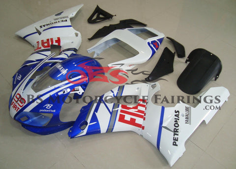 Blue, White and Red #99 Fairing Kit for a 1998 & 1999 Yamaha YZF-R1 motorcycle