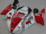 Red and White DeltaBox Race Fairing Kit for a 2000 & 2001 Yamaha YZF-R1 motorcycle