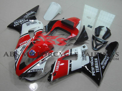 Yamaha YZF-R1 Fairings (2000-2001) Red, White, Black Yamalube from KingsMotorcycleFairings.com