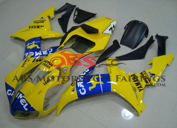 Yellow and Blue Camel #71 Fairing Kit for a 2002 & 2003 Yamaha YZF-R1 motorcycle