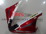 Candy Apple Red & White Fairing Kit for a 2004, 2005 & 2006 Yamaha YZF-R1 motorcycle.