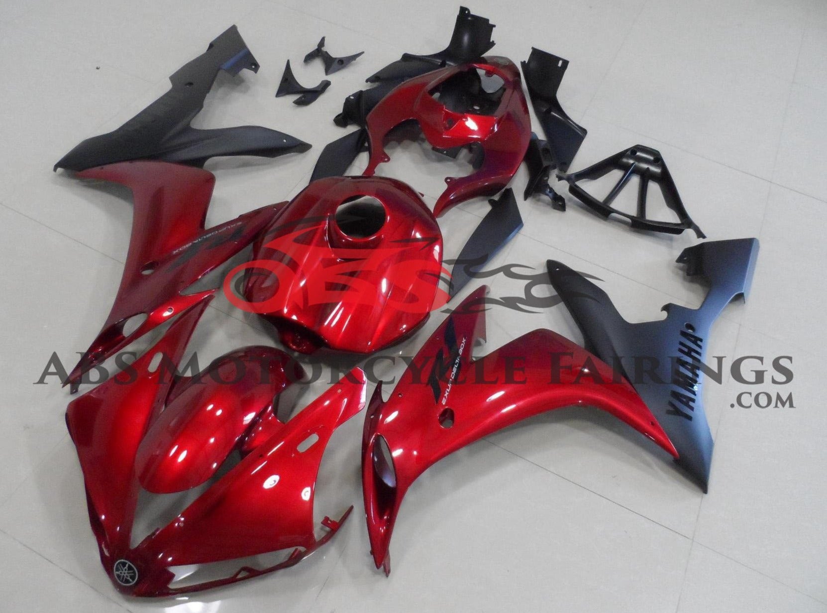 Yamaha YZF R1 2004 2006 Candy Apple Red Black Fairings