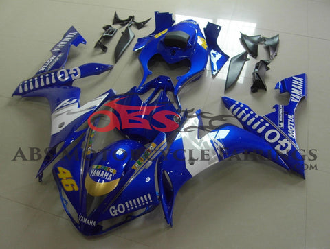 Blue and White GO #46 Fairing Kit for a 2004, 2005 & 2006 Yamaha YZF-R1 motorcycle