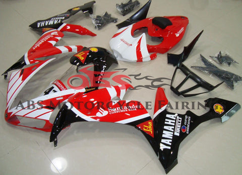 White, Red and Black Santander Fairing Kit for a 2004, 2005 & 2006 Yamaha YZF-R1 motorcycle