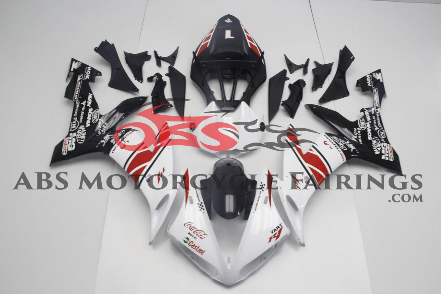 Yamaha YZF-R1 (2004-2006) White, Black & Red Yart Fairings