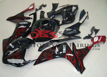 Yamaha YZF-R1 (2007-2008) Black & Red Flame Fairings